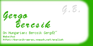 gergo bercsik business card